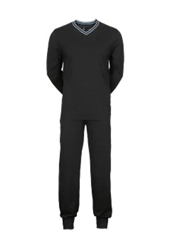 JBS V-Neck Jersey Pyjamas Svart bomull Small Herr
