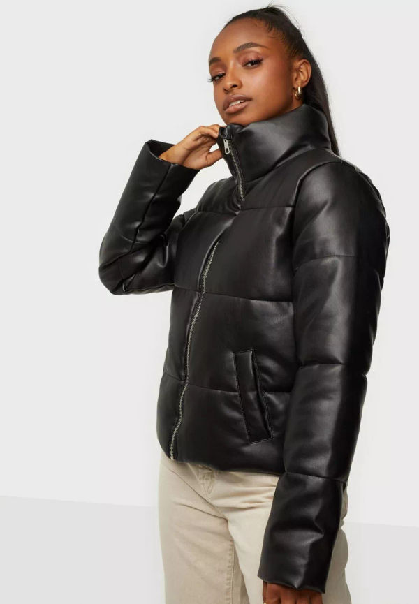 JdY - Black - Jdytrixie Faux Leather Jacket Otw S