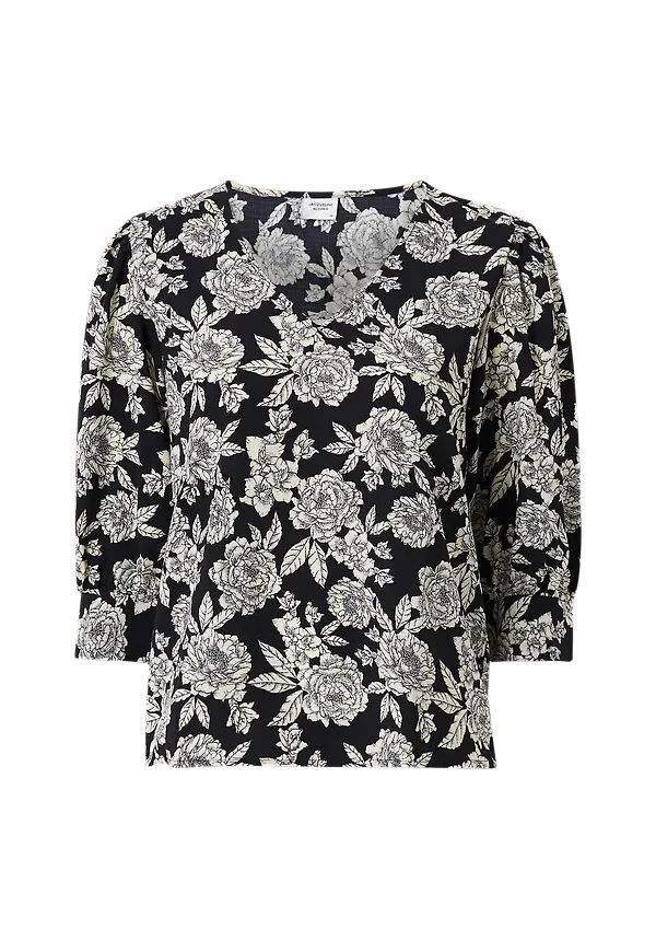 JDY - Blus jdyBarcelona L/S Top Wvn - Svart