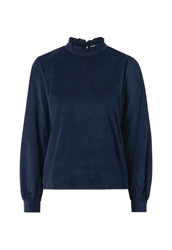JDY - Blus jdyCollins L/S Corduroy Top - Blå