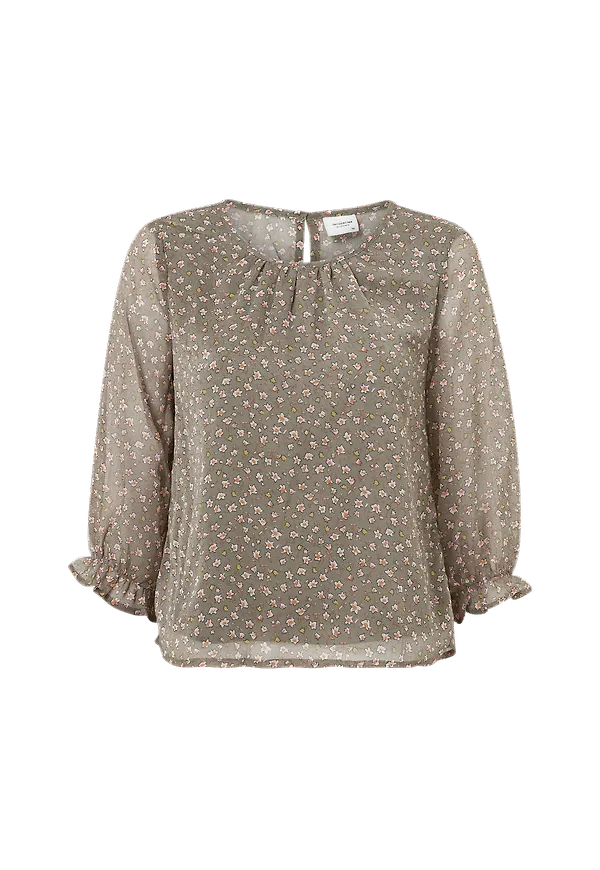 JDY - Blus jdyPenelope 3/4 Top Wvn - Grön