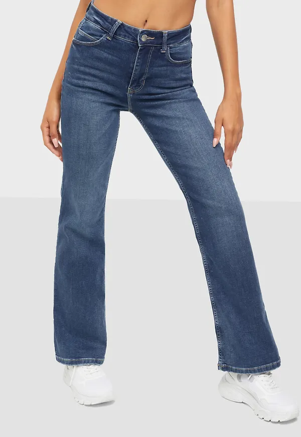 JdY - Bootcut & Flare - Jdynwflora Neela Hw Flr MB01 Dnm No - Jeans - Bootcut & Flare