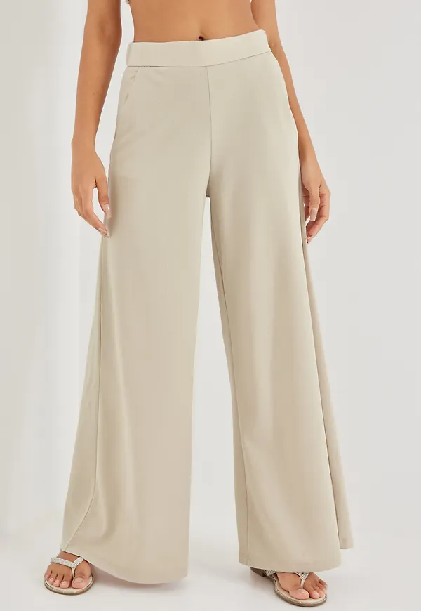 JdY - Byxor - Chateau Gray - Jdytanja Wide Flowy Pant Jrs - Byxor & Shorts - Pants