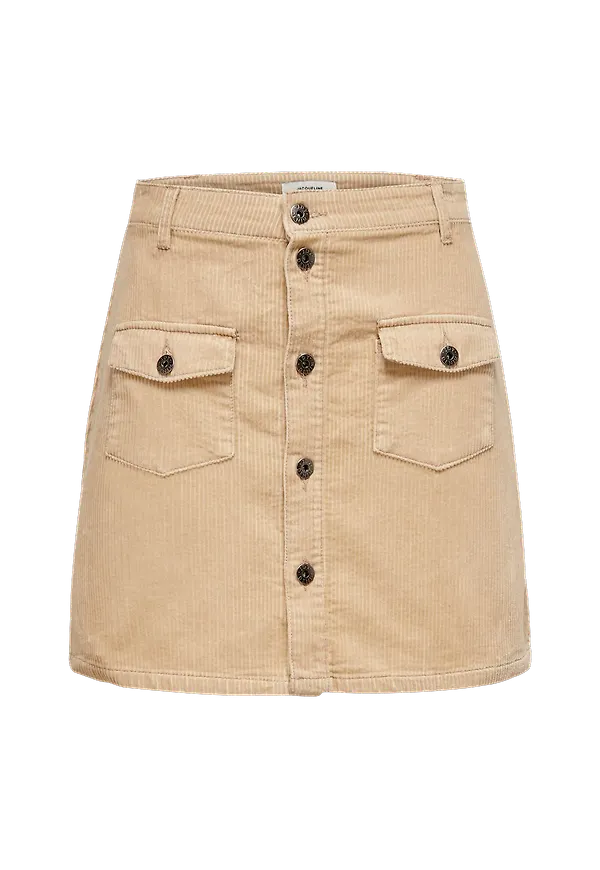 JDY - Manchesterkjol jdyKiraz Corduroy Skirt - Natur