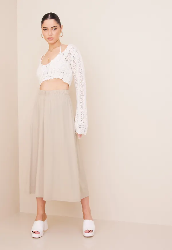 JdY - Midikjolar - Chateau Gray - Jdyhelga Skirt Jrs - Kjolar - Midi Skirts