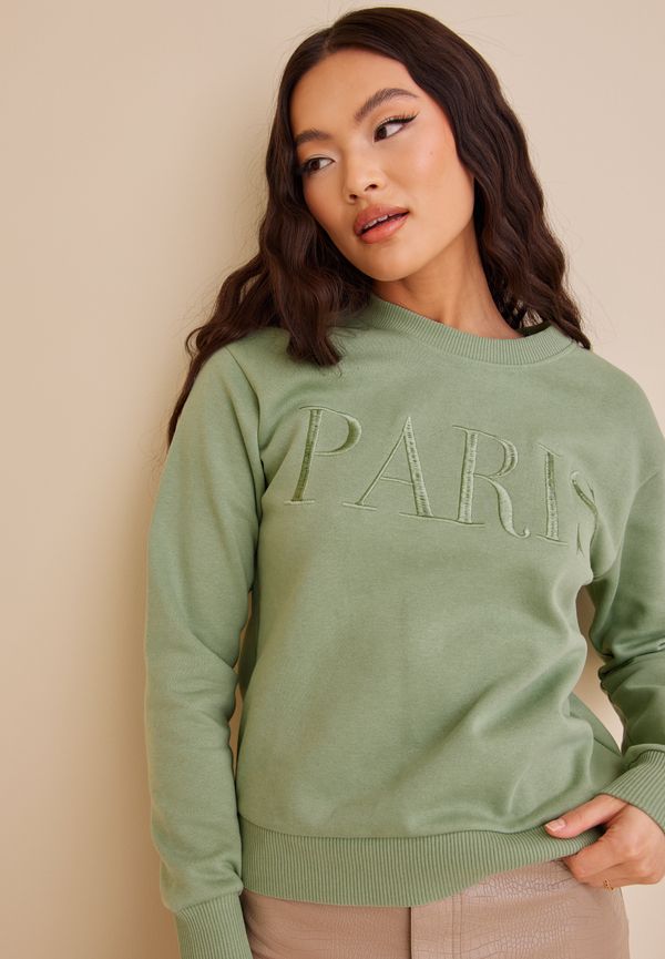 JdY - Sweatshirts - Basil Paris Embroidery - Jdyparis L/S Emb Sweat Jrs - Tröjor - sweatshirts