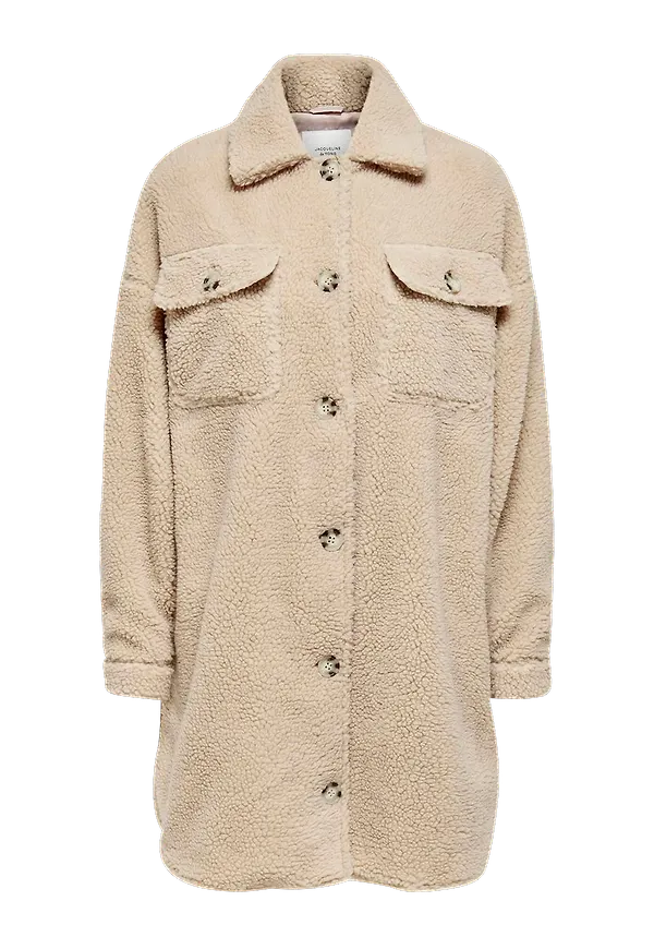JDY - Teddyjacka jdyStella Teddy Shirt Jacket - Beige