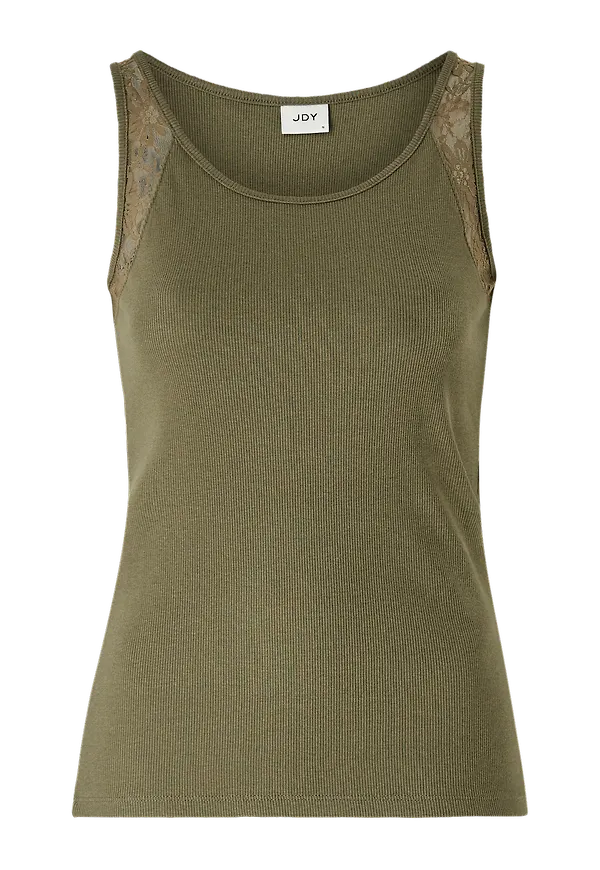 JDY - Topp jdyEmmy S/L Lace Top - Grön - 34