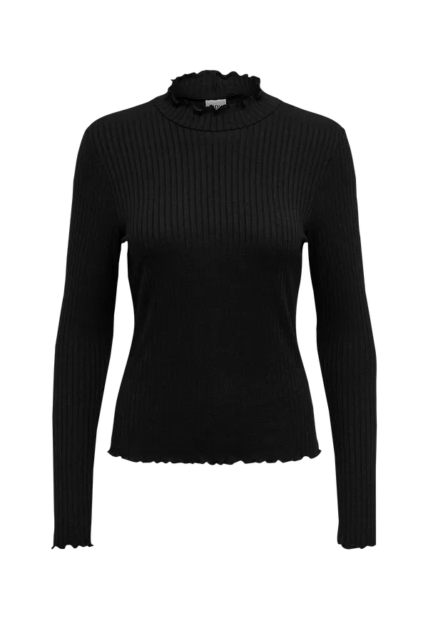 JDY - Topp jdyFransiska L/S Rib Top Jrs - Svart