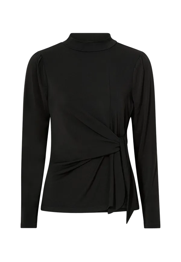 JDY - Topp jdyKirkby Tea L/S Knot Top Jrs - Svart
