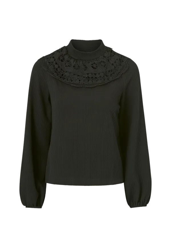 JDY - Topp jdySantiago L/S Top Jrs - Svart