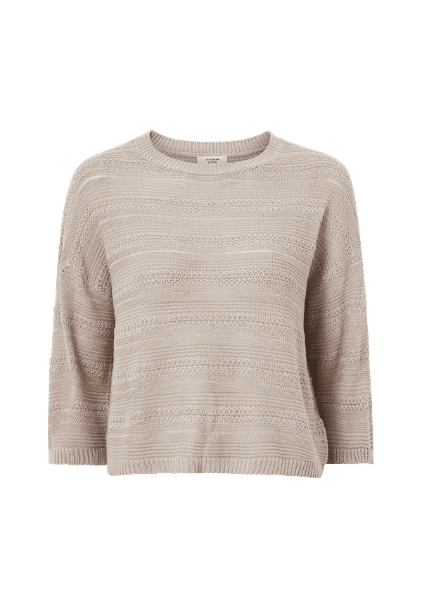 JDY - Tröja jdySofi 3/4 Structure Pullover Knt - Grå