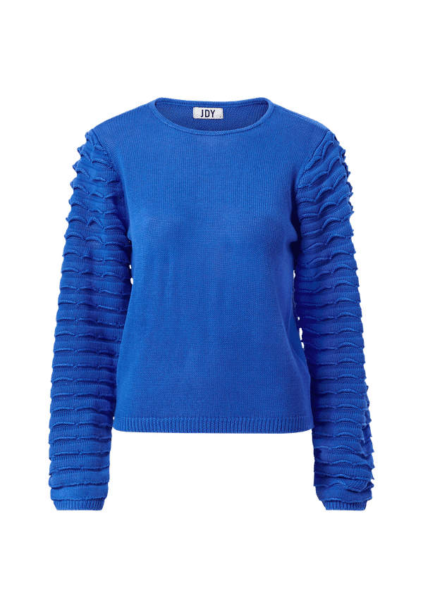 JDY - Tröja jdyZilla L/S Structure Sleeve Pull - Blå - 36