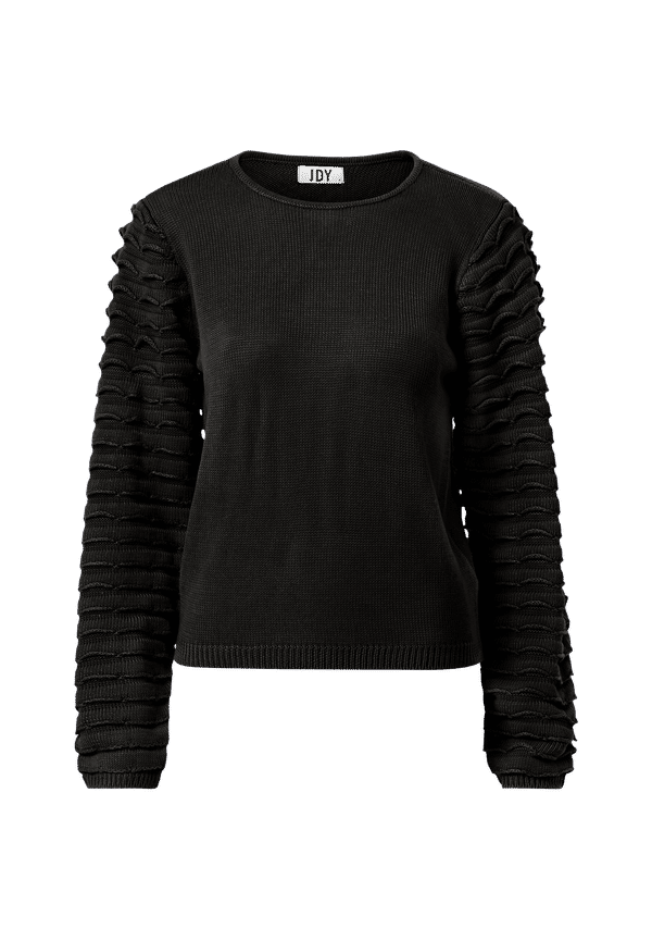JDY - Tröja jdyZilla L/S Structure Sleeve Pull - Svart - 36
