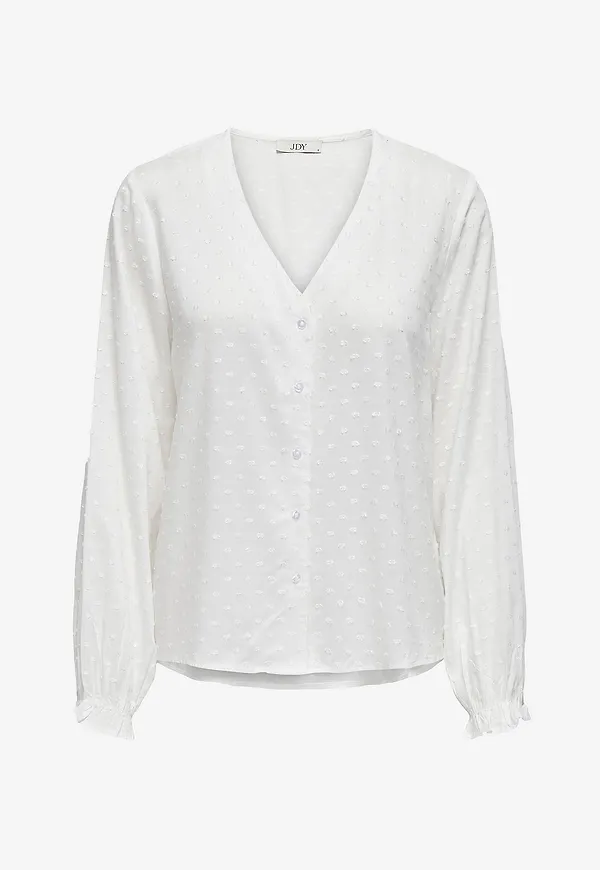 JDY - Blus jdyDiana Life 7/8 Dobby Shirt Wvn - Vit