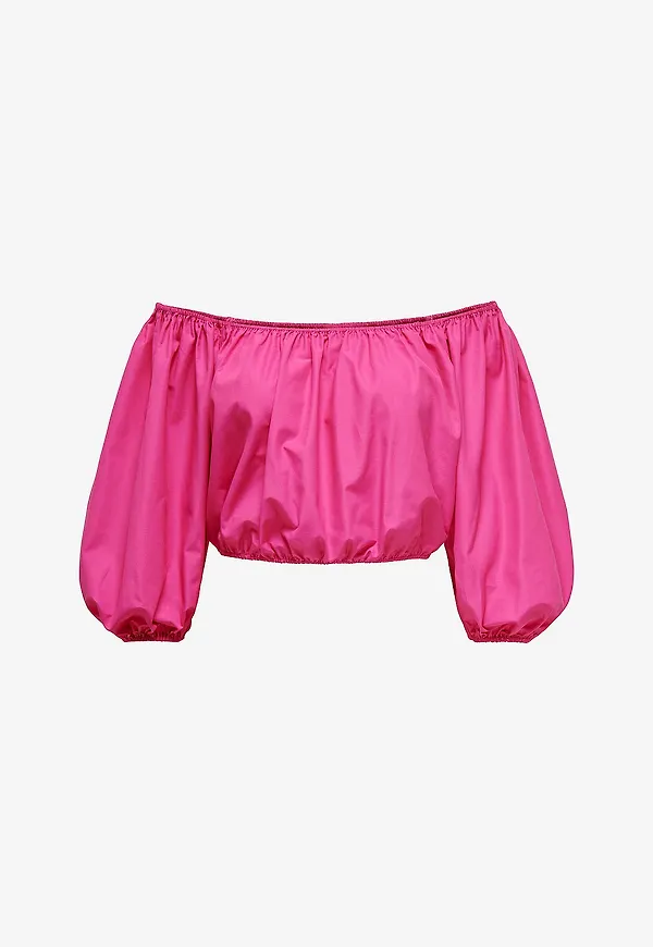 JDY - Blus jdySelena 3/4 Crop Off Shoulder Top - Rosa