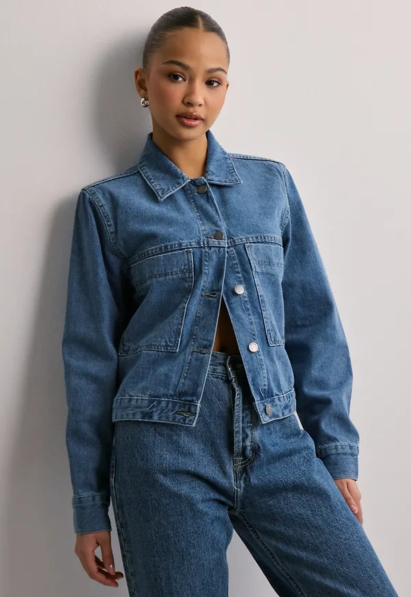 JDY - Blå - Jdymica Pocket Jacket Dnm