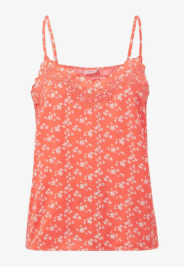 JDY - Linne jdySerena Embroidery Singlet Wvn - Rosa