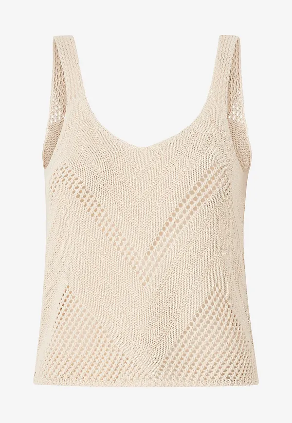 JDY - Topp jdySun Tank Top Knt - Beige