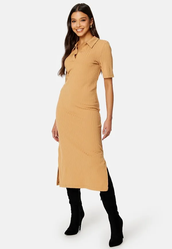 JDY Alette 2/4 Midi Dress Brown Sugar M