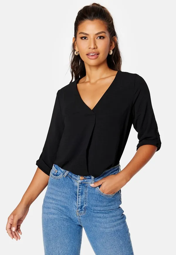 JDY Divya 3/4 Top Black 34