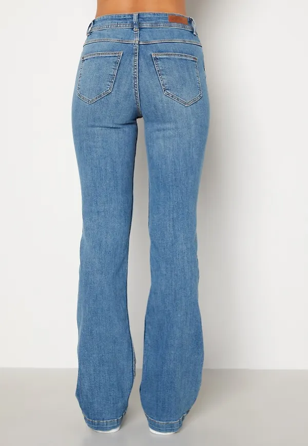 JDY Flora Life Flared High Medium Blue Denim 26/32