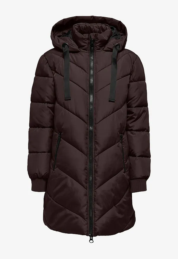 JDY - Jacka jdySkylar Padded Hood Jacket - Brun