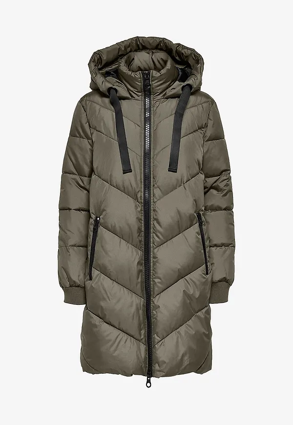 JDY - Jacka jdySkylar Padded Hood Jacket - Grå