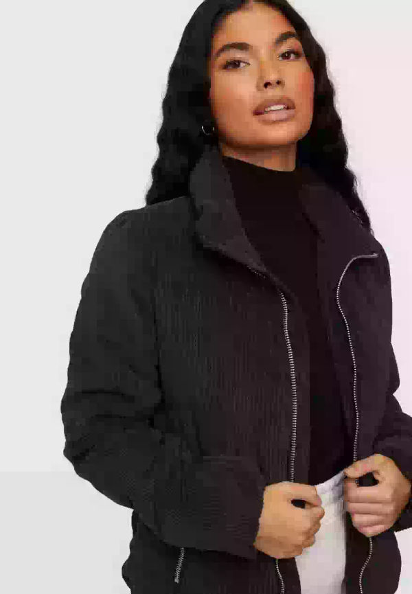 JdY Jdynewlexa Padded Cordur Jacket Otw Höstjackor & Vårjackor Black