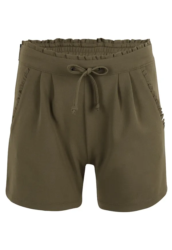 JDY Petite Pressveckad byxa 'CATIA' khaki