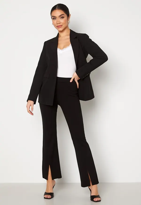 JDY Pretty Flare Slit Pant Black L