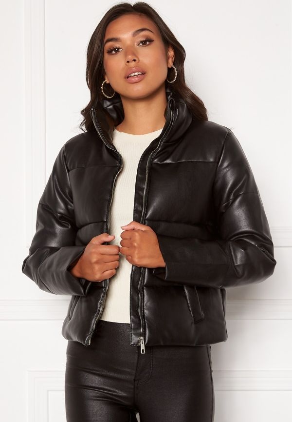JDY Trixie Faux Leather Jacket Black XS