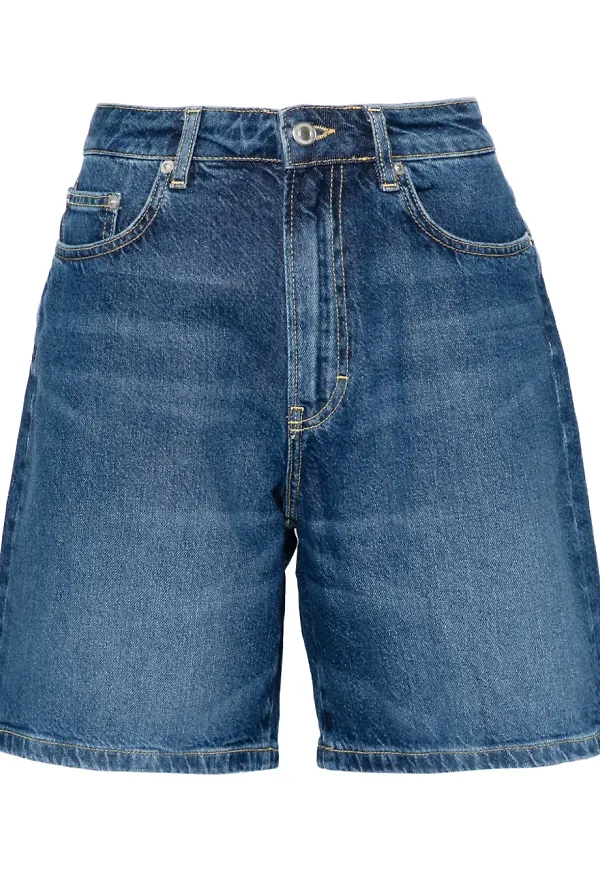 Jeanerica jeansshorts med hög midja - Blå
