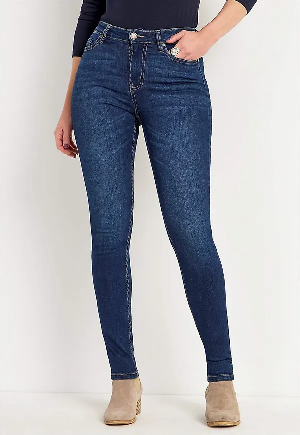 Jeans i denim med stretch - två längder Ella