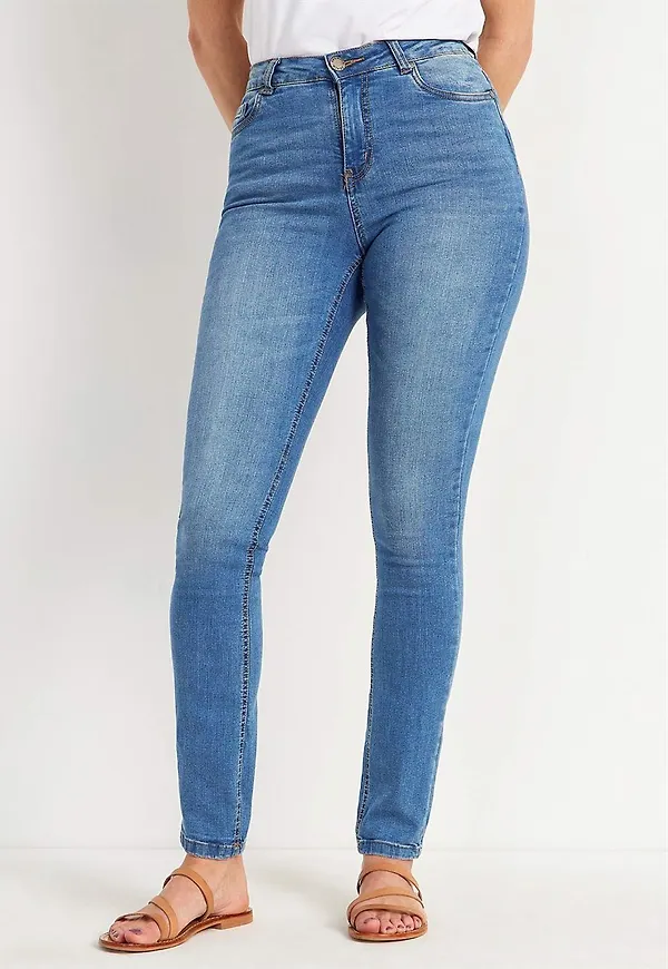 Jeans i denim med stretch - två längder Ella