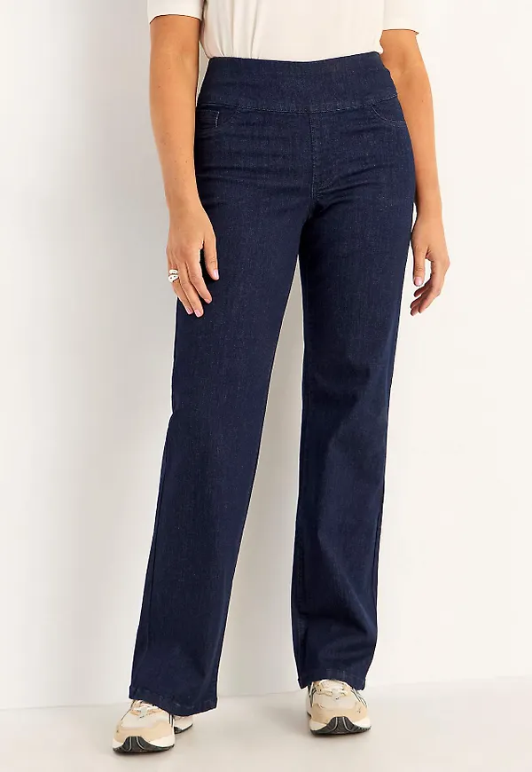 Jeans med hög resårmidja - två längder Elisa