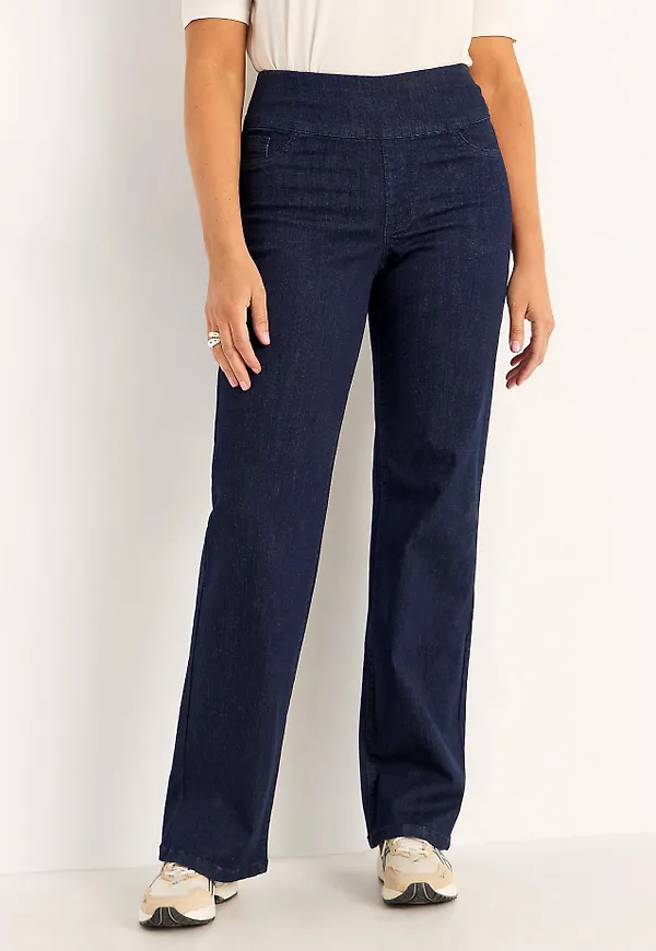 Jeans med hög resårmidja - två längder Elisa