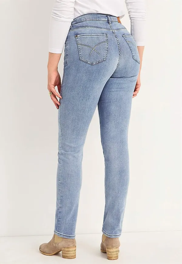 Jeans med resår i sidorna