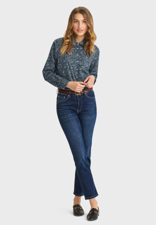 Jeans Nora Straight Mörk