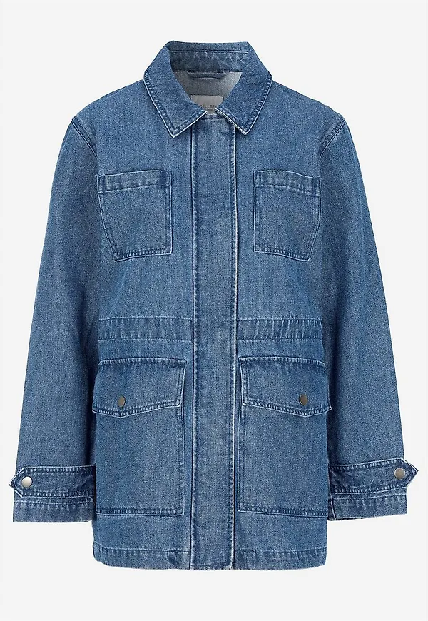 Jeansjacka med dragkedja