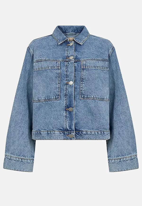 Jeansjacka med stora framfickor