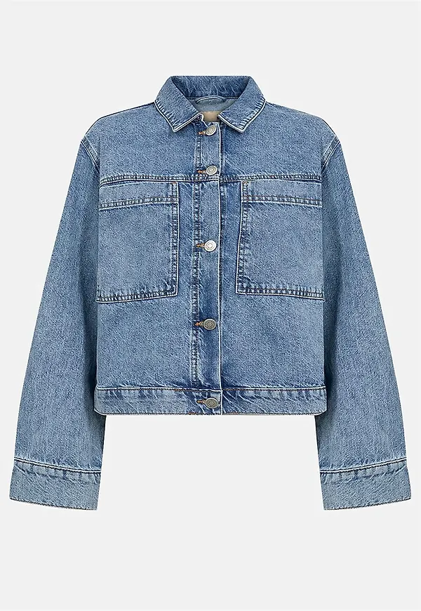 Jeansjacka med stora framfickor