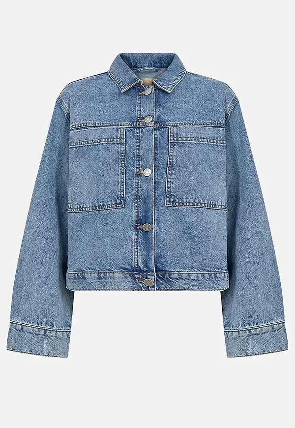 Jeansjacka med stora framfickor