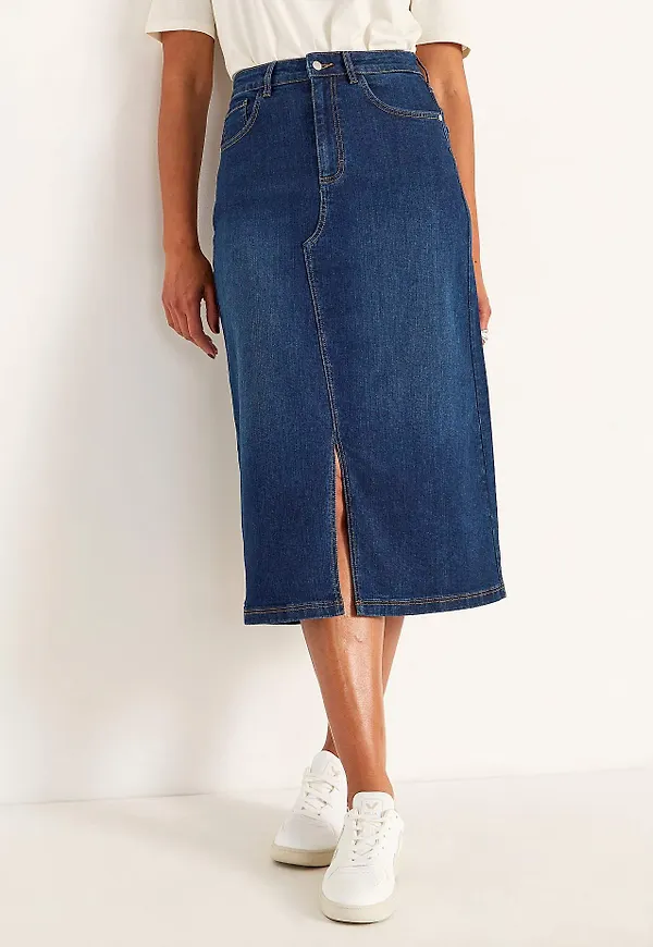 Jeanskjol med slits fram