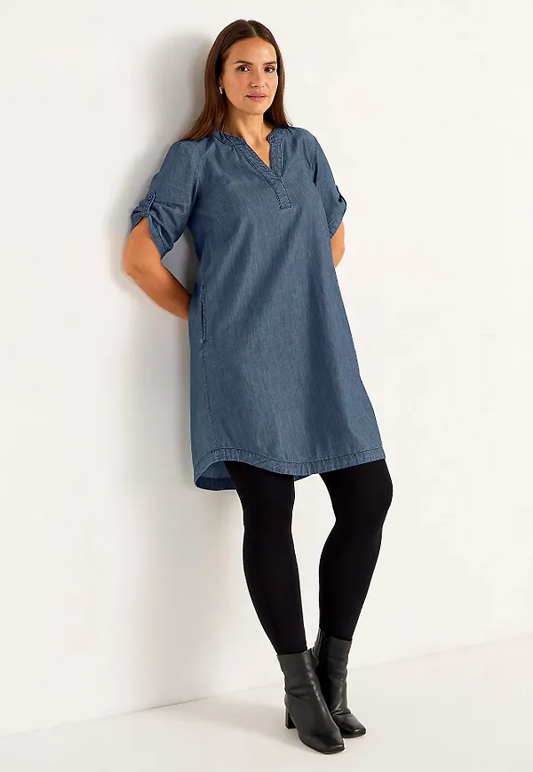 Jeansklänning i mjuktvättad denim