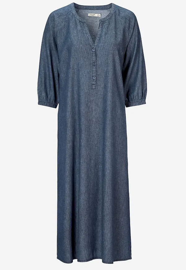 Jeansklänning med knappar