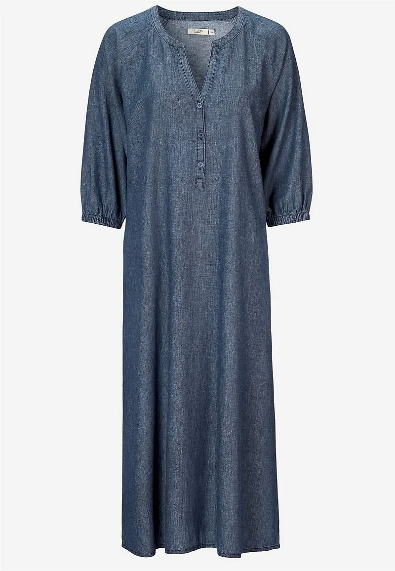 Jeansklänning med knappar
