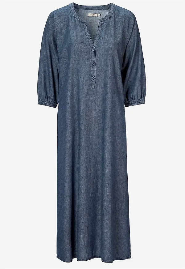 Jeansklänning med knappar