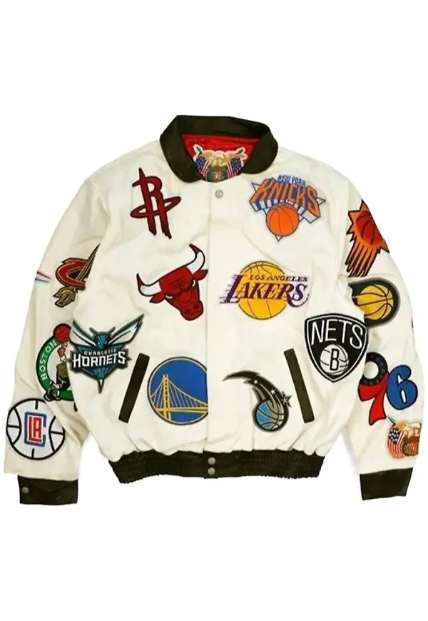 Jeff Hamilton NBA jacka med collage - Neutral