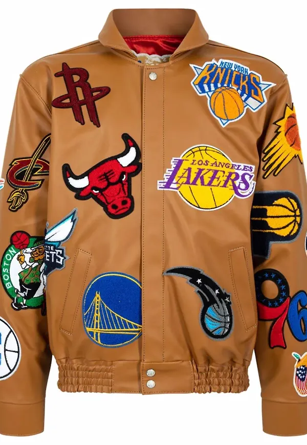 Jeff Hamilton x NBA Collage jacka - Brun